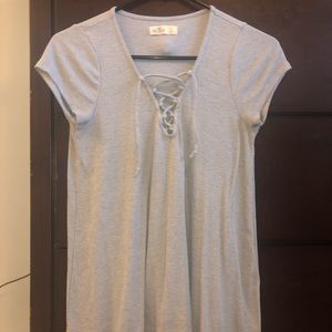 Ribbed grey tee from Hollister